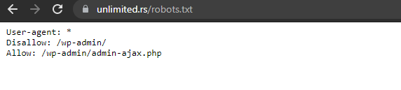 Primer robots.txt fajla